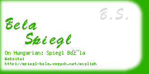 bela spiegl business card